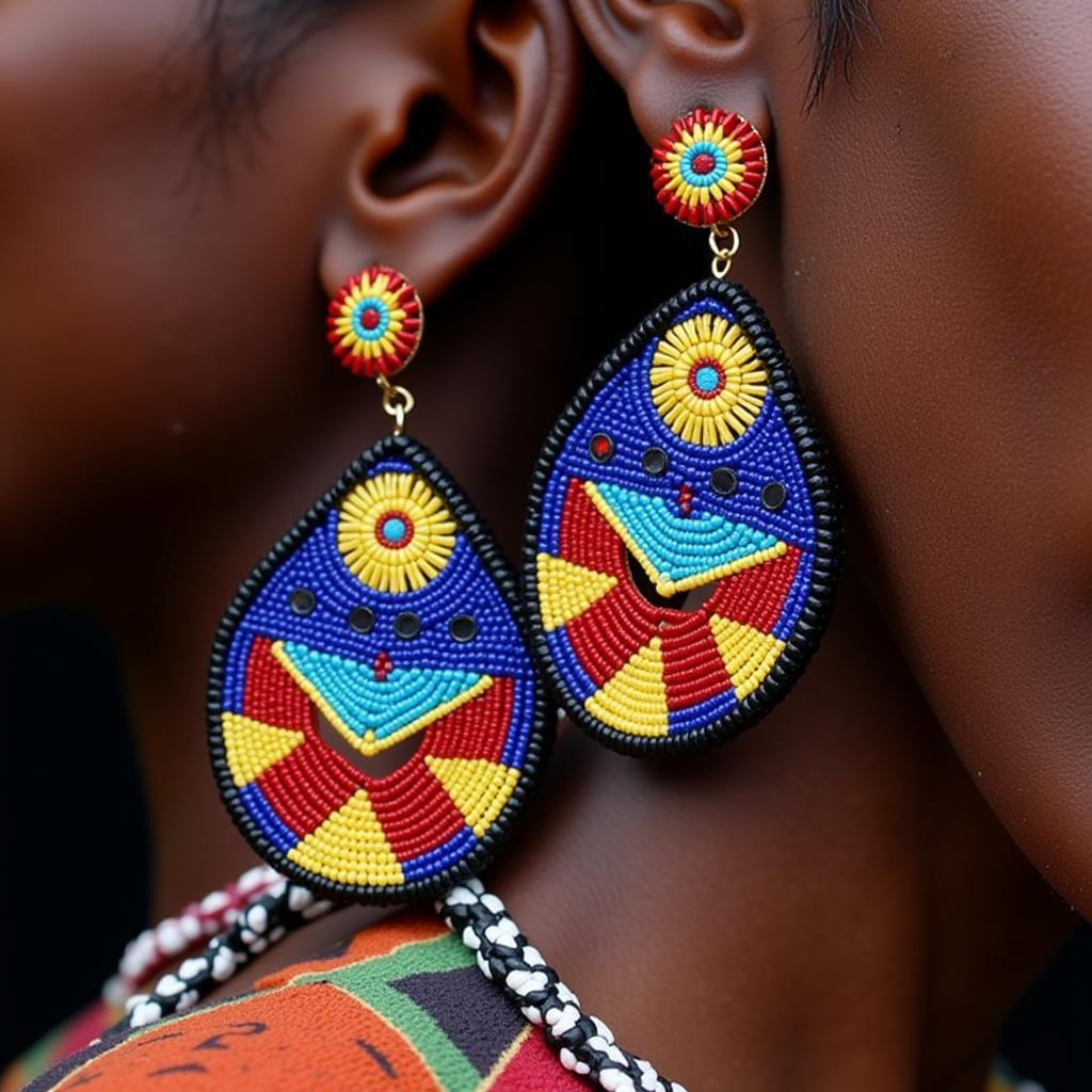 Maasai beaded earrings